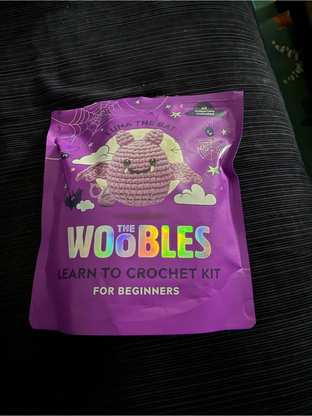 New Wobbles LUNA THE BAT 
Learn to Crochet Kit for Beginners